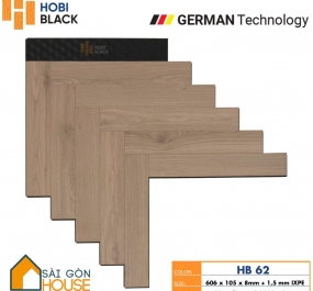 Sàn gỗ Hobi Black xương cá (8mm) Giá Vật Tư: 365.000 Vnd/m2