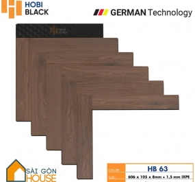 Sàn gỗ Hobi Black xương cá (8mm) Giá Vật Tư:365.000 Vnd/m2