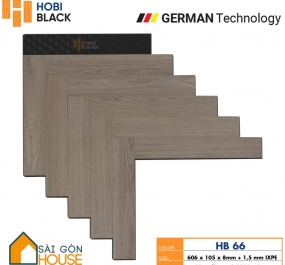 Sàn gỗ Hobi Black xương cá (8mm) Giá Vật Tư: 365.000 Vnd/m2