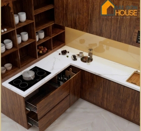 Tủ bếp nhựa Chinhuei 2.0 Plus mã KC21 (Tủ bếp chữ L)